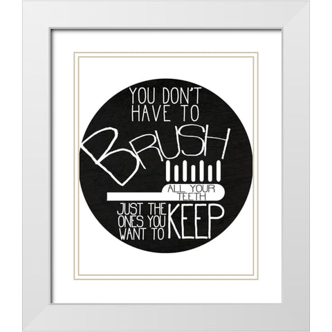 Brush White Modern Wood Framed Art Print with Double Matting by Kimberly, Allen