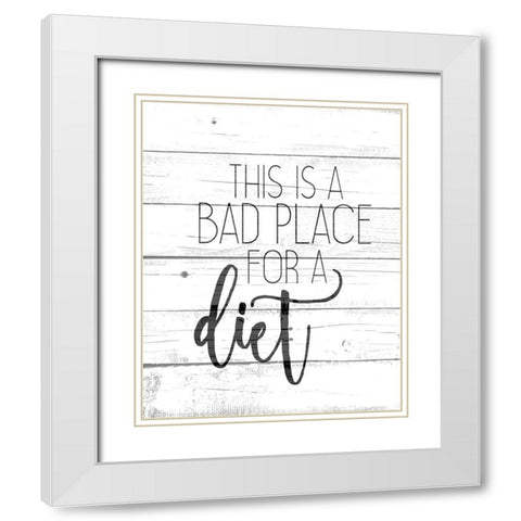 Diet White Modern Wood Framed Art Print with Double Matting by Kimberly, Allen