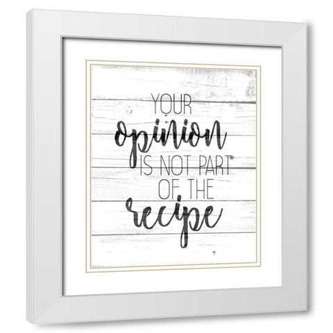 Your Opinion White Modern Wood Framed Art Print with Double Matting by Kimberly, Allen