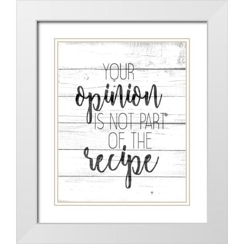 Your Opinion White Modern Wood Framed Art Print with Double Matting by Kimberly, Allen