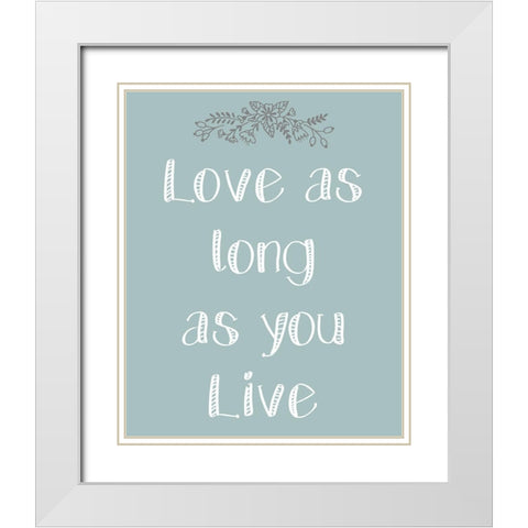 Laugh As Much 2 White Modern Wood Framed Art Print with Double Matting by Kimberly, Allen