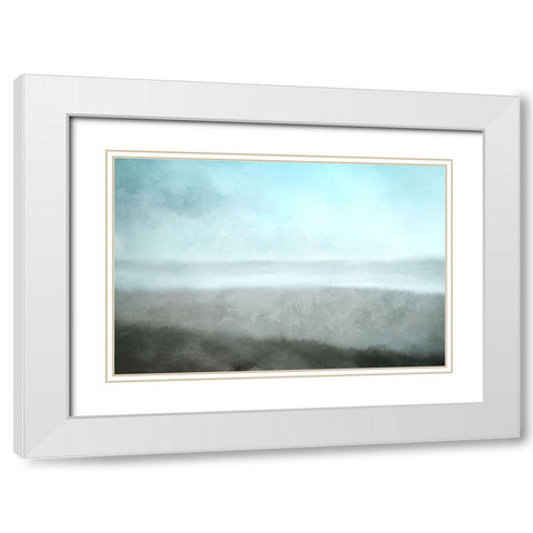 Beach at Dusk White Modern Wood Framed Art Print with Double Matting by Kimberly, Allen