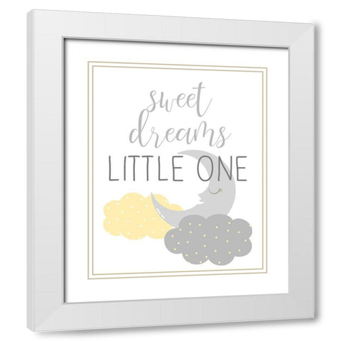 Little One 2 White Modern Wood Framed Art Print with Double Matting by Allen, Kimberly