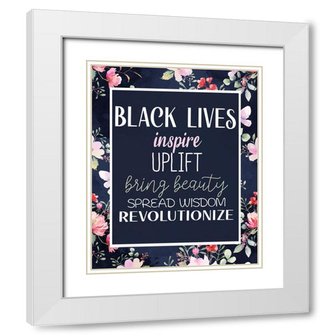 Inspire 2 White Modern Wood Framed Art Print with Double Matting by Allen, Kimberly