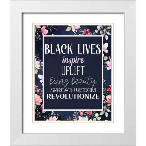 Inspire 2 White Modern Wood Framed Art Print with Double Matting by Allen, Kimberly