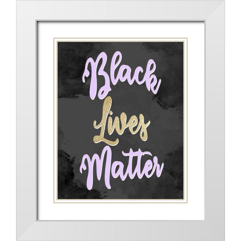 BLM 2 White Modern Wood Framed Art Print with Double Matting by Allen, Kimberly