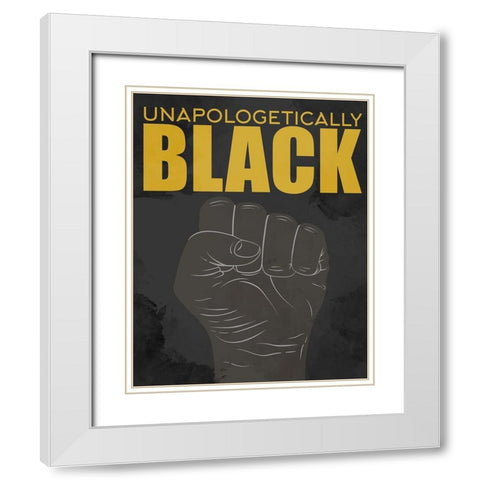 BLM 3 Unapologetically White Modern Wood Framed Art Print with Double Matting by Allen, Kimberly