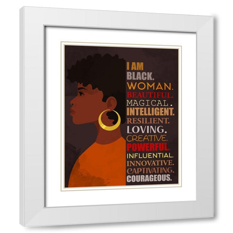 I Am White Modern Wood Framed Art Print with Double Matting by Allen, Kimberly