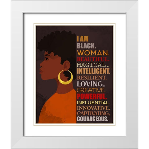 I Am White Modern Wood Framed Art Print with Double Matting by Allen, Kimberly