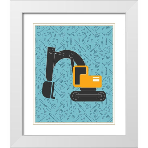 Build 3 White Modern Wood Framed Art Print with Double Matting by Allen, Kimberly