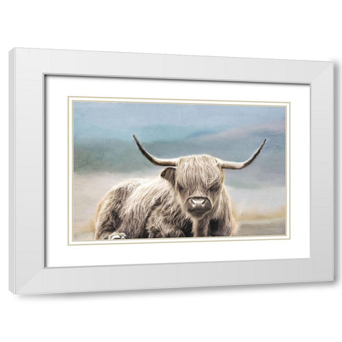 Highland White Modern Wood Framed Art Print with Double Matting by Allen, Kimberly