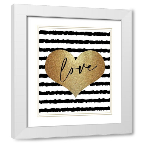 Couture Love 2 White Modern Wood Framed Art Print with Double Matting by Allen, Kimberly