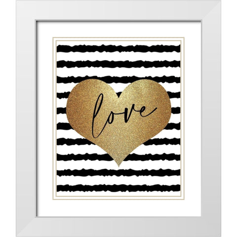 Couture Love 2 White Modern Wood Framed Art Print with Double Matting by Allen, Kimberly