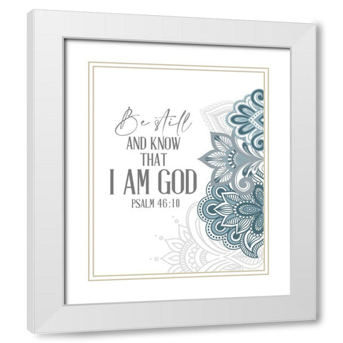 Be Still Henna White Modern Wood Framed Art Print with Double Matting by Allen, Kimberly