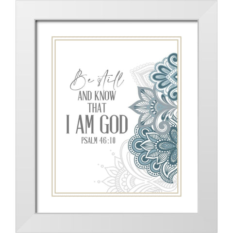 Be Still Henna White Modern Wood Framed Art Print with Double Matting by Allen, Kimberly