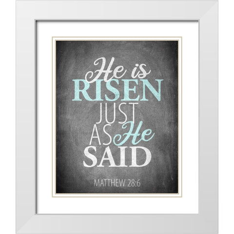 He is Risen White Modern Wood Framed Art Print with Double Matting by Allen, Kimberly