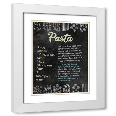 Pasta White Modern Wood Framed Art Print with Double Matting by Allen, Kimberly