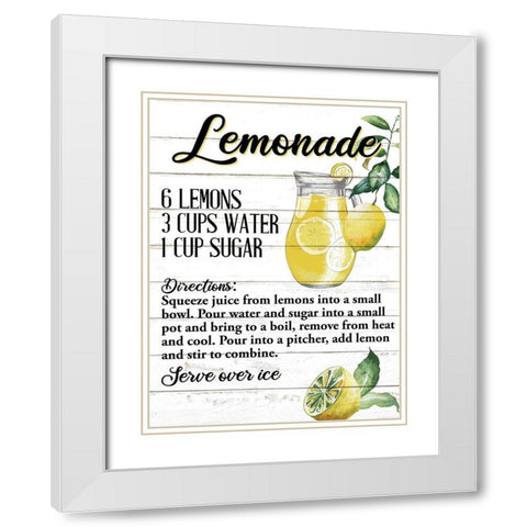 Lemonade White Modern Wood Framed Art Print with Double Matting by Allen, Kimberly