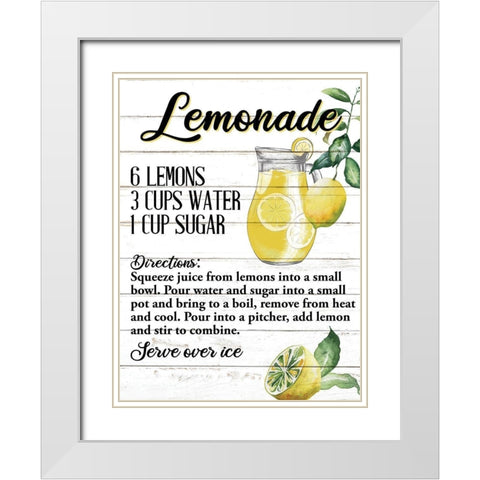 Lemonade White Modern Wood Framed Art Print with Double Matting by Allen, Kimberly
