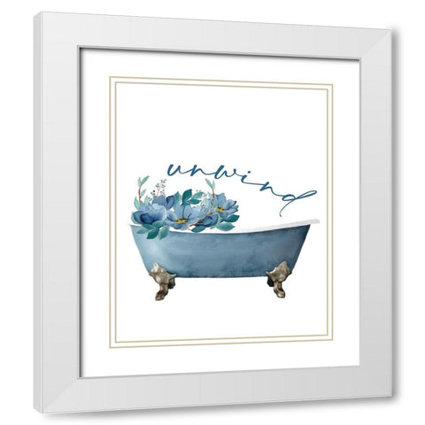French Blue 1 White Modern Wood Framed Art Print with Double Matting by Allen, Kimberly