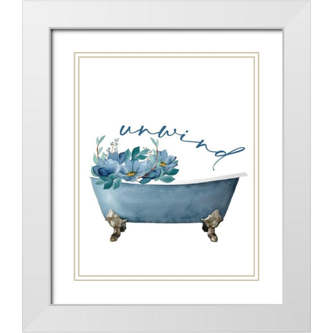 French Blue 1 White Modern Wood Framed Art Print with Double Matting by Allen, Kimberly