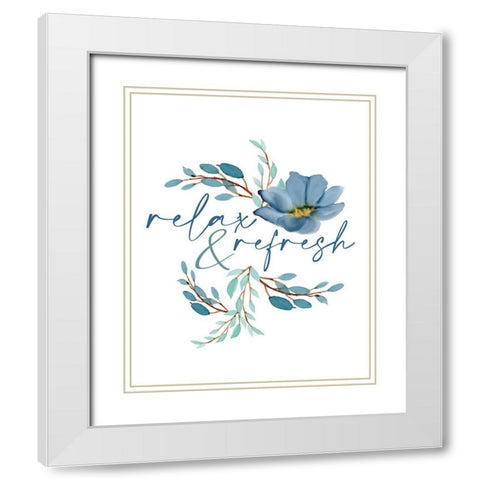 French Blue 2 White Modern Wood Framed Art Print with Double Matting by Allen, Kimberly