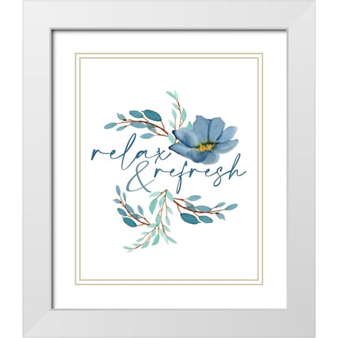 French Blue 2 White Modern Wood Framed Art Print with Double Matting by Allen, Kimberly