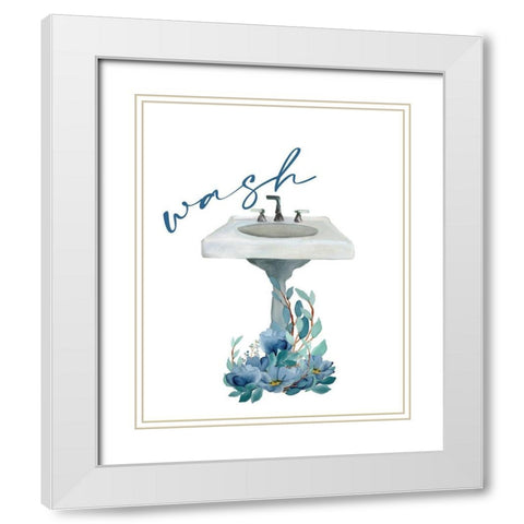 French Blue 3 White Modern Wood Framed Art Print with Double Matting by Allen, Kimberly
