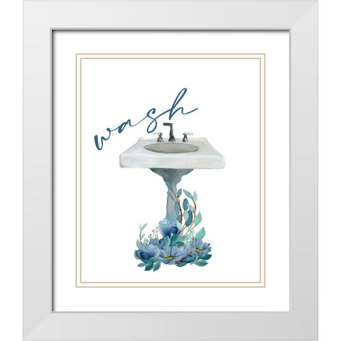 French Blue 3 White Modern Wood Framed Art Print with Double Matting by Allen, Kimberly