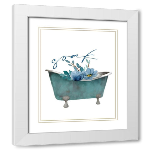 French Blue 4 White Modern Wood Framed Art Print with Double Matting by Allen, Kimberly