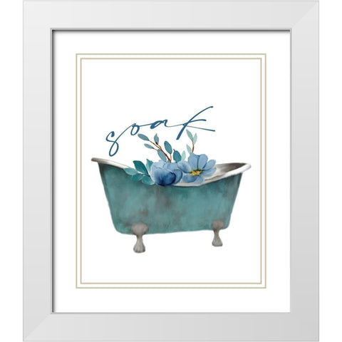 French Blue 4 White Modern Wood Framed Art Print with Double Matting by Allen, Kimberly