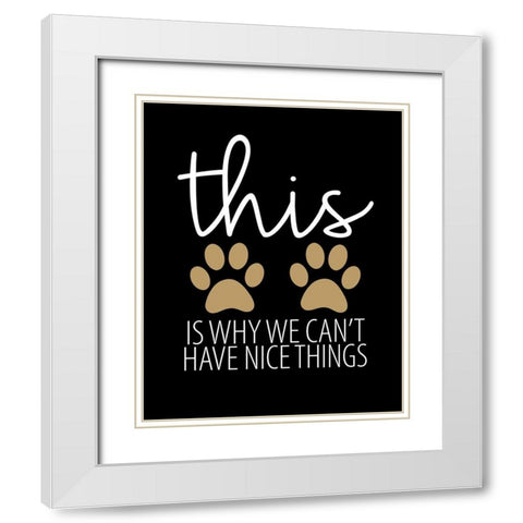Nice Things White Modern Wood Framed Art Print with Double Matting by Allen, Kimberly