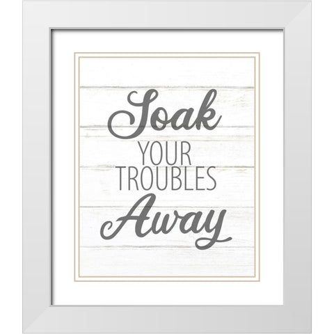 Soak White Modern Wood Framed Art Print with Double Matting by Allen, Kimberly
