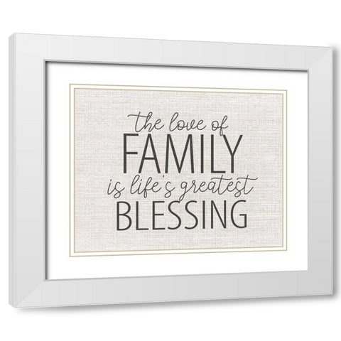The Love White Modern Wood Framed Art Print with Double Matting by Allen, Kimberly