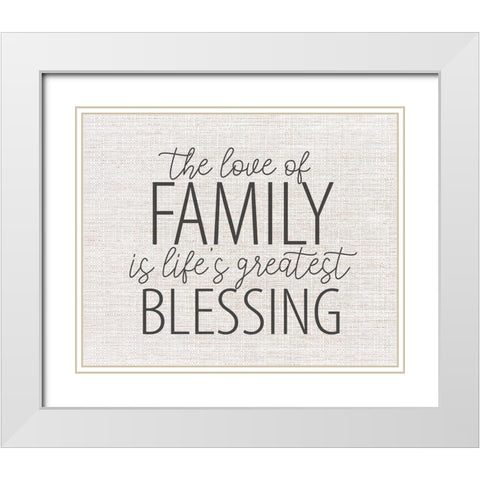 The Love White Modern Wood Framed Art Print with Double Matting by Allen, Kimberly