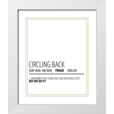 Circling Back White Modern Wood Framed Art Print with Double Matting by Allen, Kimberly