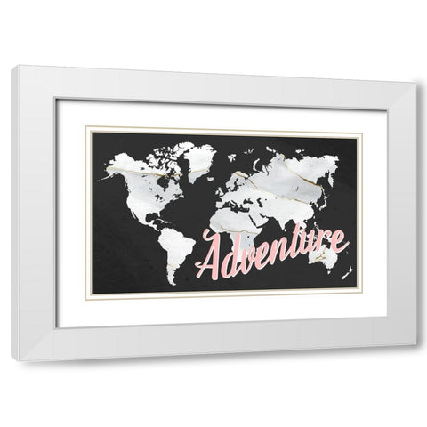 Adventure Marble White Modern Wood Framed Art Print with Double Matting by Allen, Kimberly