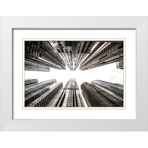Skyscraper White Modern Wood Framed Art Print with Double Matting by Allen, Kimberly