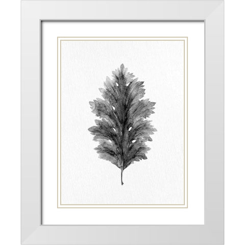 Acanthus Leaf 1 White Modern Wood Framed Art Print with Double Matting by Allen, Kimberly