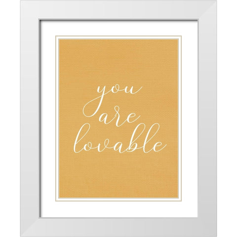 You are Lovable White Modern Wood Framed Art Print with Double Matting by Allen, Kimberly