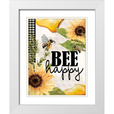 Bee Keeper 5 White Modern Wood Framed Art Print with Double Matting by Allen, Kimberly