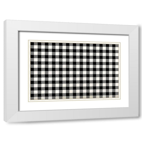 Plaid Bee Keeper White Modern Wood Framed Art Print with Double Matting by Allen, Kimberly