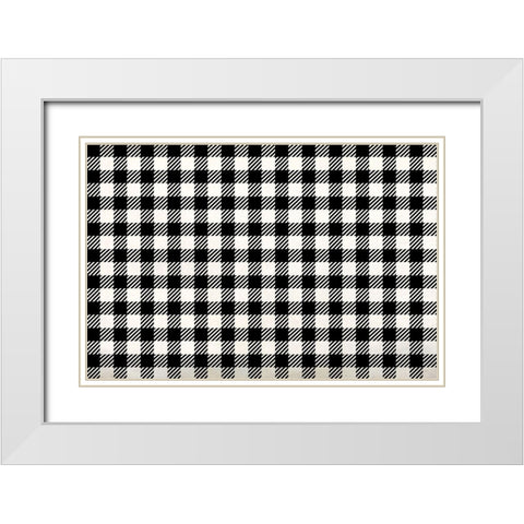 Plaid Bee Keeper White Modern Wood Framed Art Print with Double Matting by Allen, Kimberly