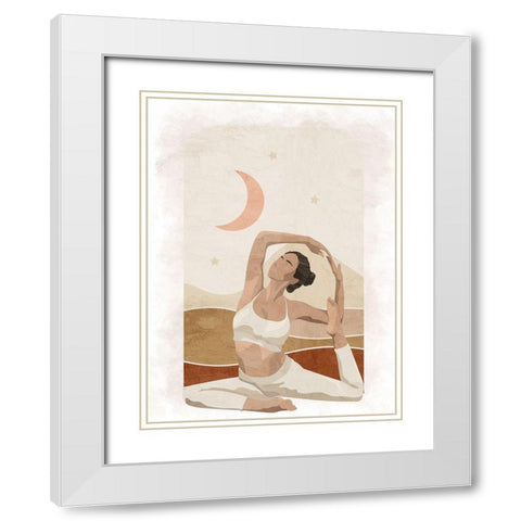 Pose 2 White Modern Wood Framed Art Print with Double Matting by Allen, Kimberly
