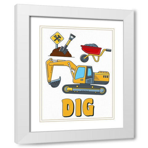 Build 3 White Modern Wood Framed Art Print with Double Matting by Allen, Kimberly