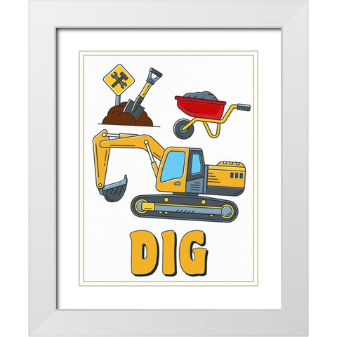 Build 3 White Modern Wood Framed Art Print with Double Matting by Allen, Kimberly