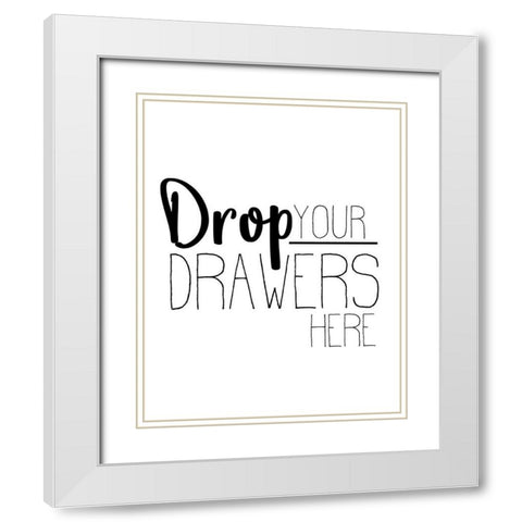 The Laundry 1 White Modern Wood Framed Art Print with Double Matting by Allen, Kimberly