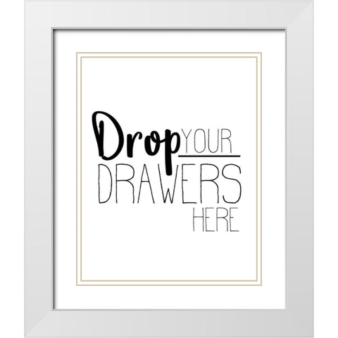 The Laundry 1 White Modern Wood Framed Art Print with Double Matting by Allen, Kimberly