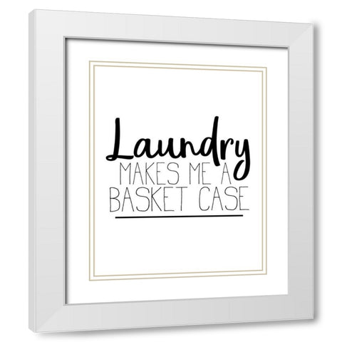 The Laundry 3 White Modern Wood Framed Art Print with Double Matting by Allen, Kimberly