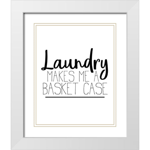 The Laundry 3 White Modern Wood Framed Art Print with Double Matting by Allen, Kimberly